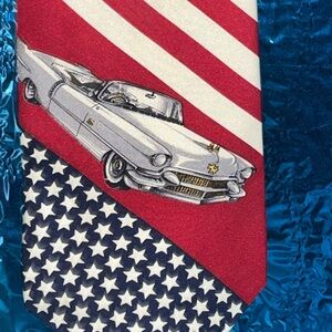 Tommy Hilfiger Red white and Blue Vintage Car Tie